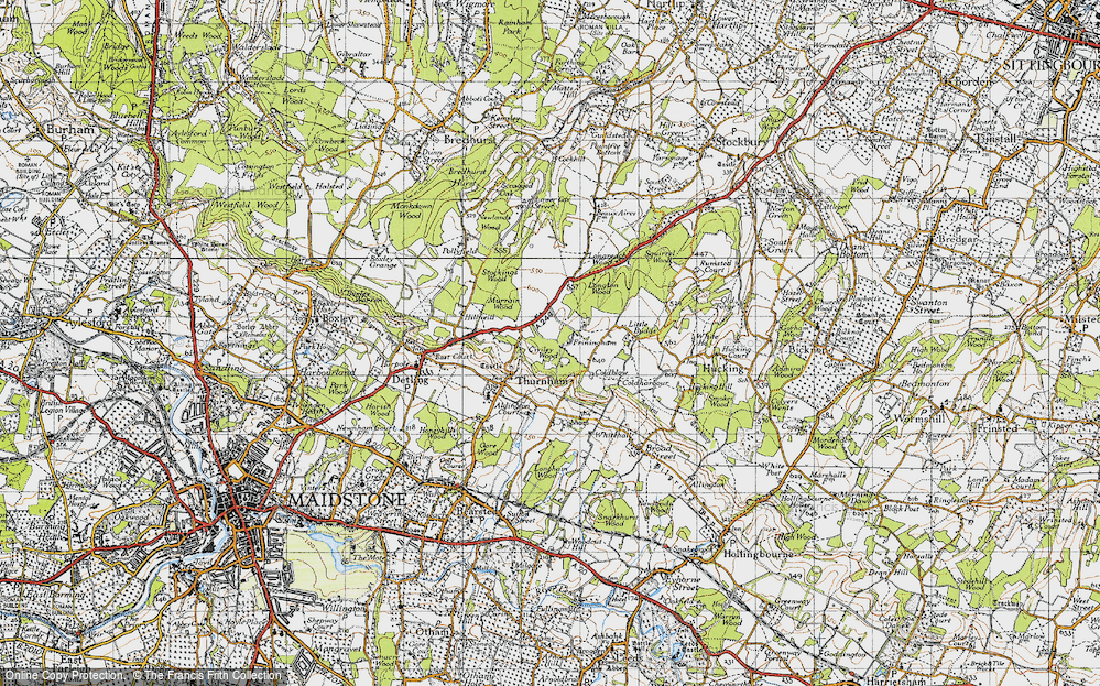 Old Map of Friningham, 1946 in 1946