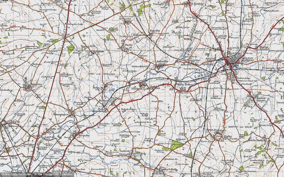 Old Map of Frisby on the Wreake, 1946 in 1946