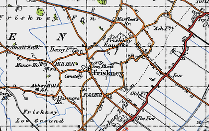 Old map of Friskney in 1946
