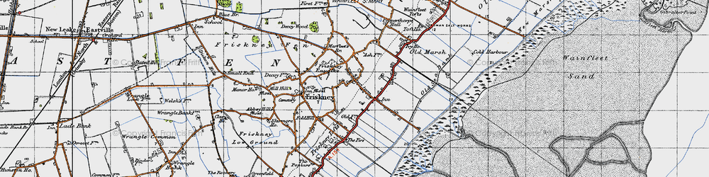 Old map of Friskney Eaudyke in 1946