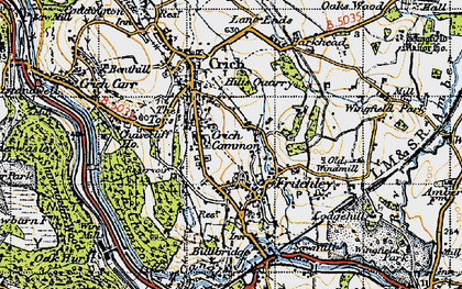 Old map of Fritchley in 1946