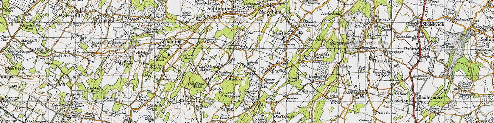 Old map of Frith in 1946