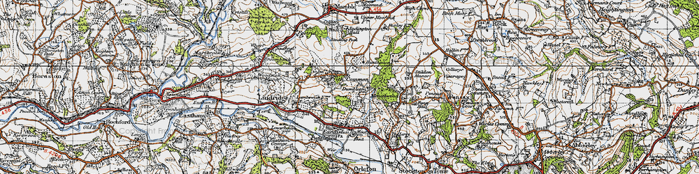 Old map of Frith Common in 1947
