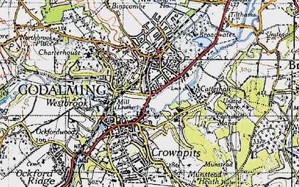 Old map of Frith Hill in 1940