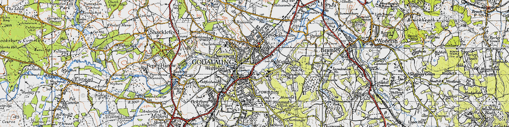 Old map of Frith Hill in 1940