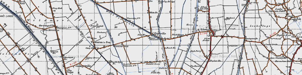 Old map of Frithville in 1946