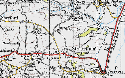 Old map of Frittiscombe in 1946