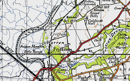 Old map of Bell Hill in 1946