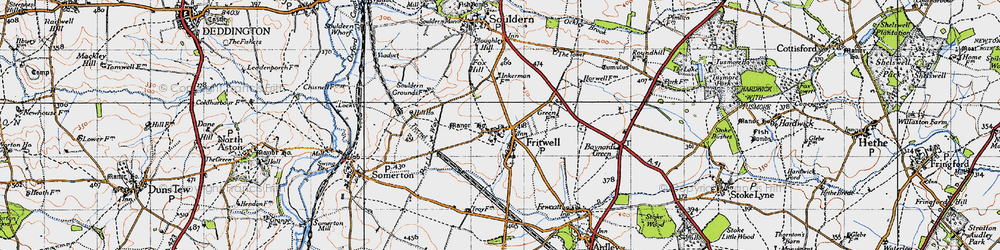 Old map of Fritwell in 1946