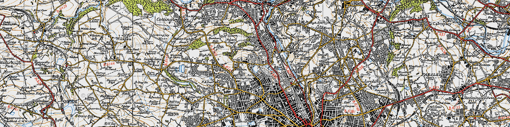Old map of Frizinghall in 1947