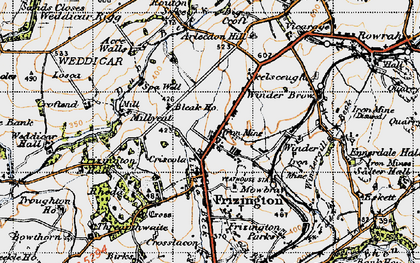 Old map of Acrewalls in 1947