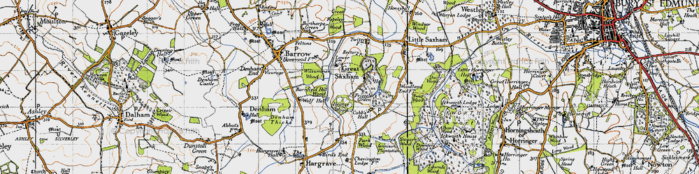 Old map of Wilsummer Wood in 1946