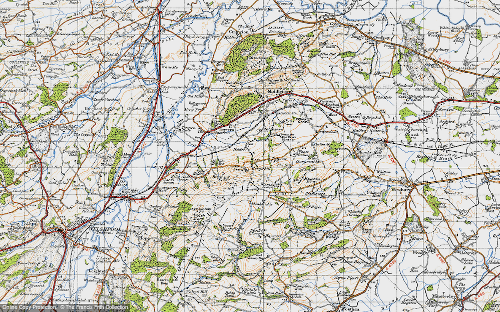 Old Map of Frochas, 1947 in 1947