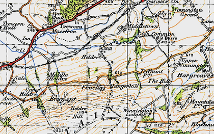 Old map of Frochas in 1947