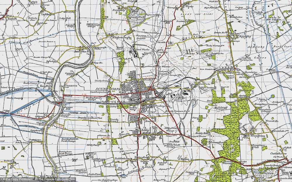 Old Map of Frodingham, 1947 in 1947