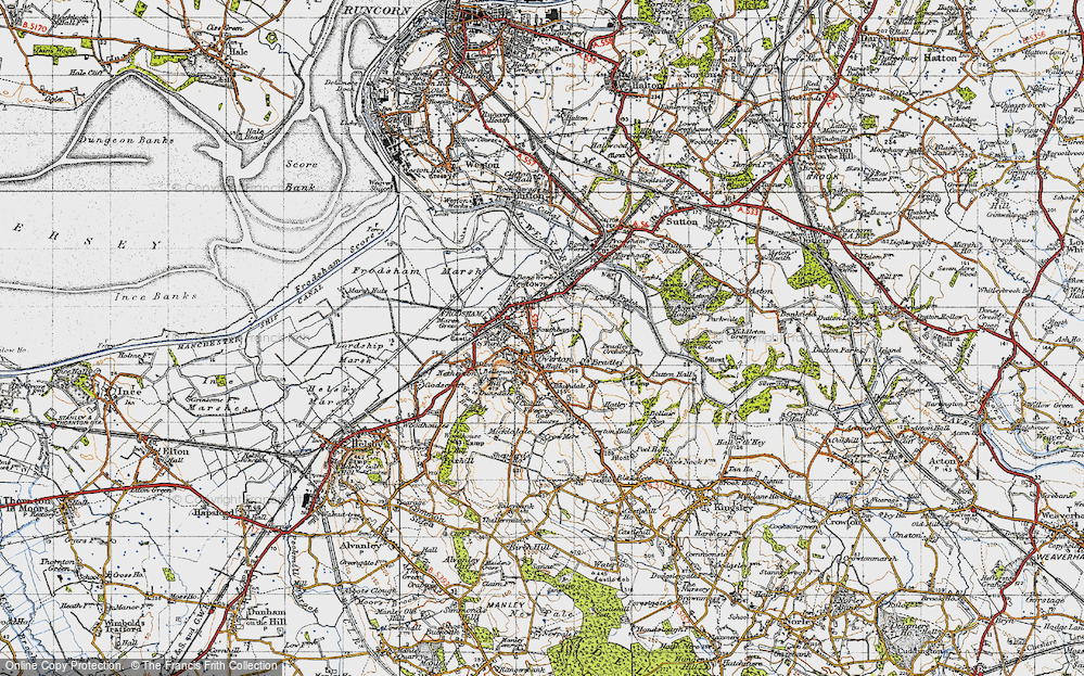Old Map of Frodsham, 1947 in 1947