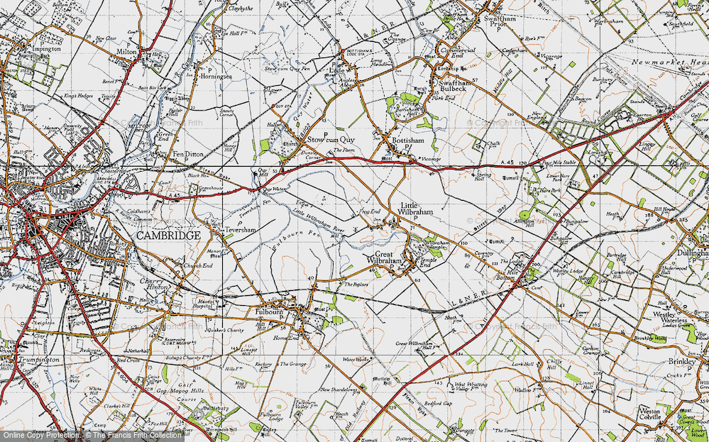 Old Map of Frog End, 1946 in 1946