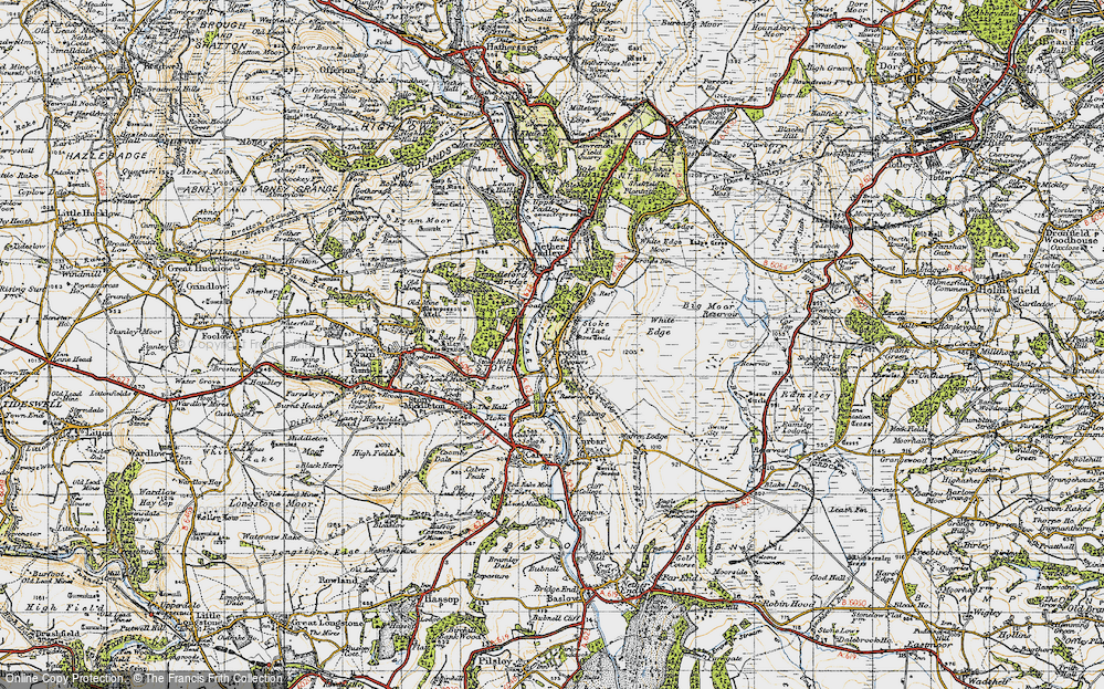 Old Map of Froggatt, 1947 in 1947