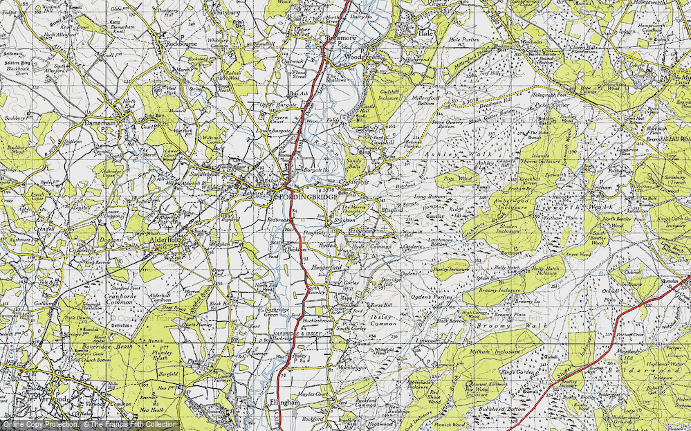Old Map of Frogham, 1940 in 1940
