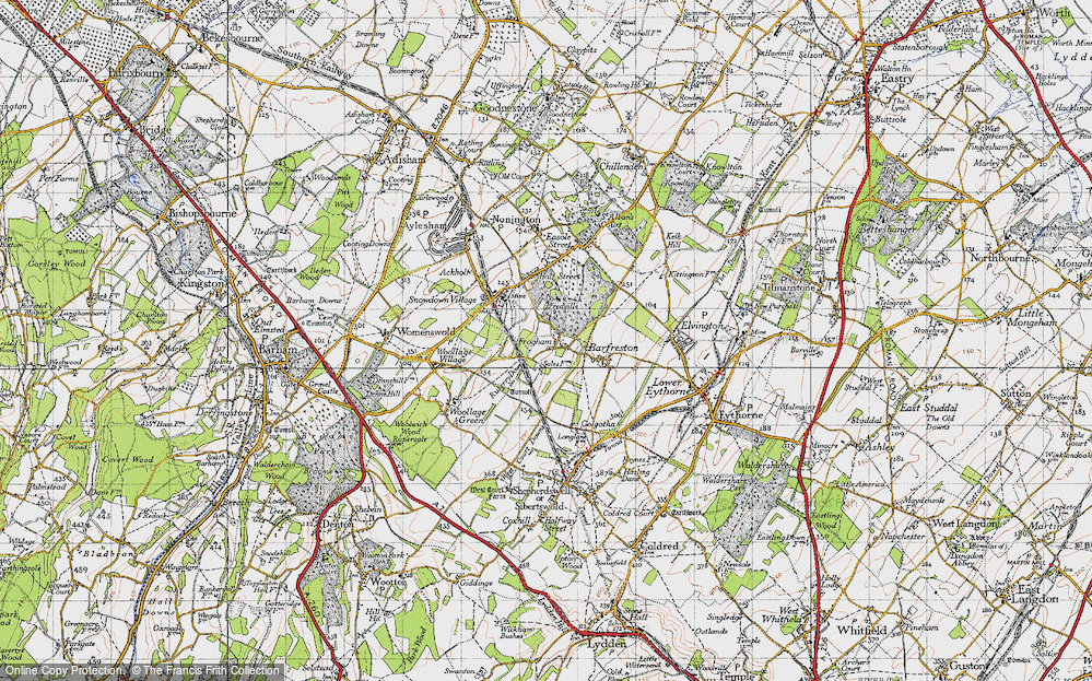 Old Map of Frogham, 1947 in 1947