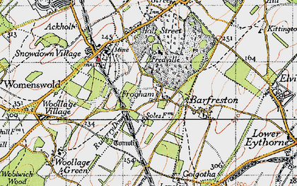 Old map of Frogham in 1947