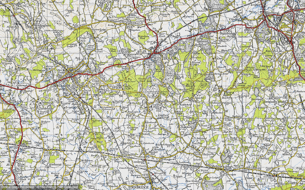 Old Map of Froghole, 1946 in 1946