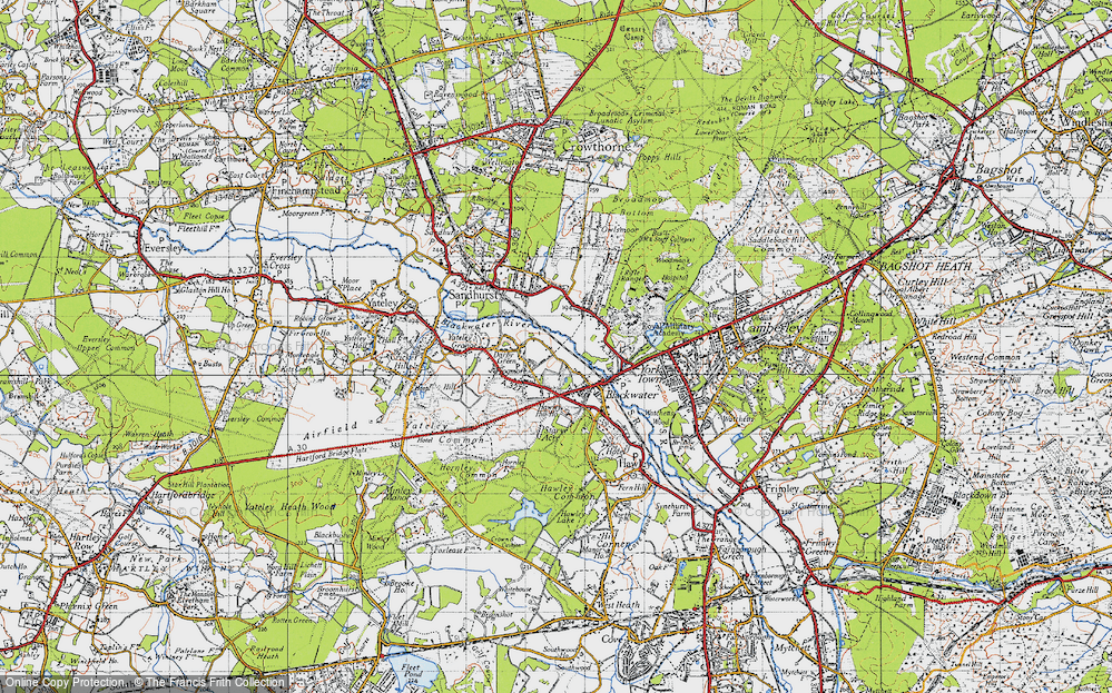 Old Map of Frogmore, 1940 in 1940