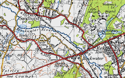 Old map of Frogmore in 1940