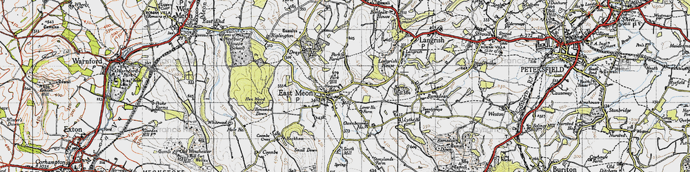 Old map of Frogmore in 1945