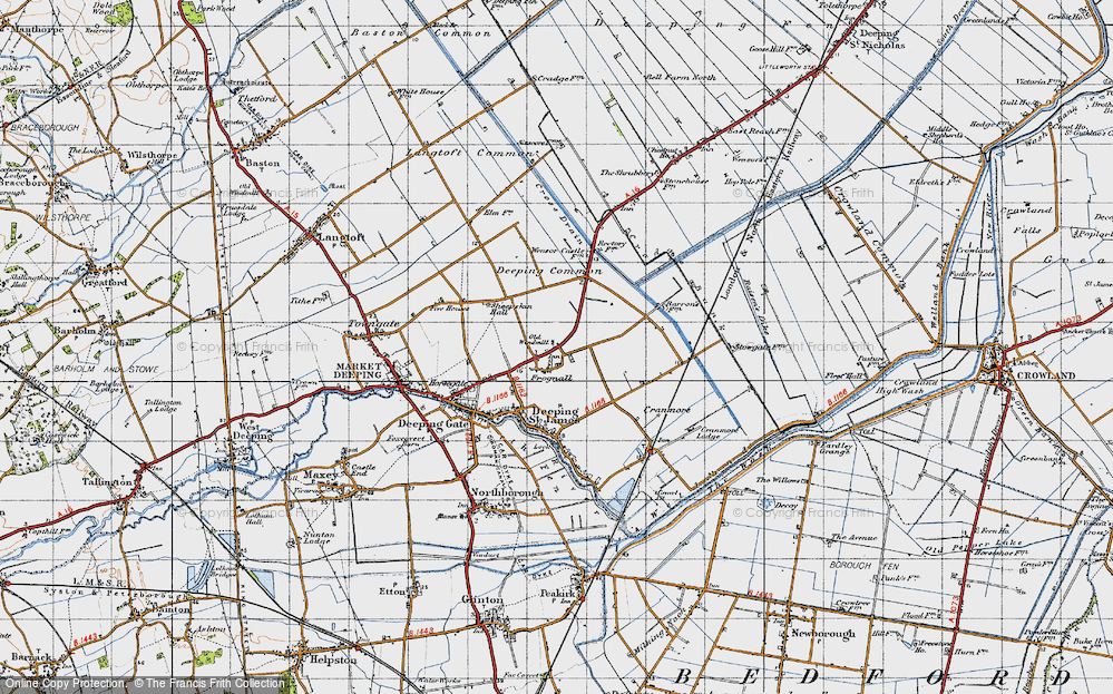 Old Map of Frognall, 1946 in 1946