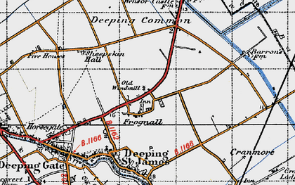 Old map of Frognall in 1946