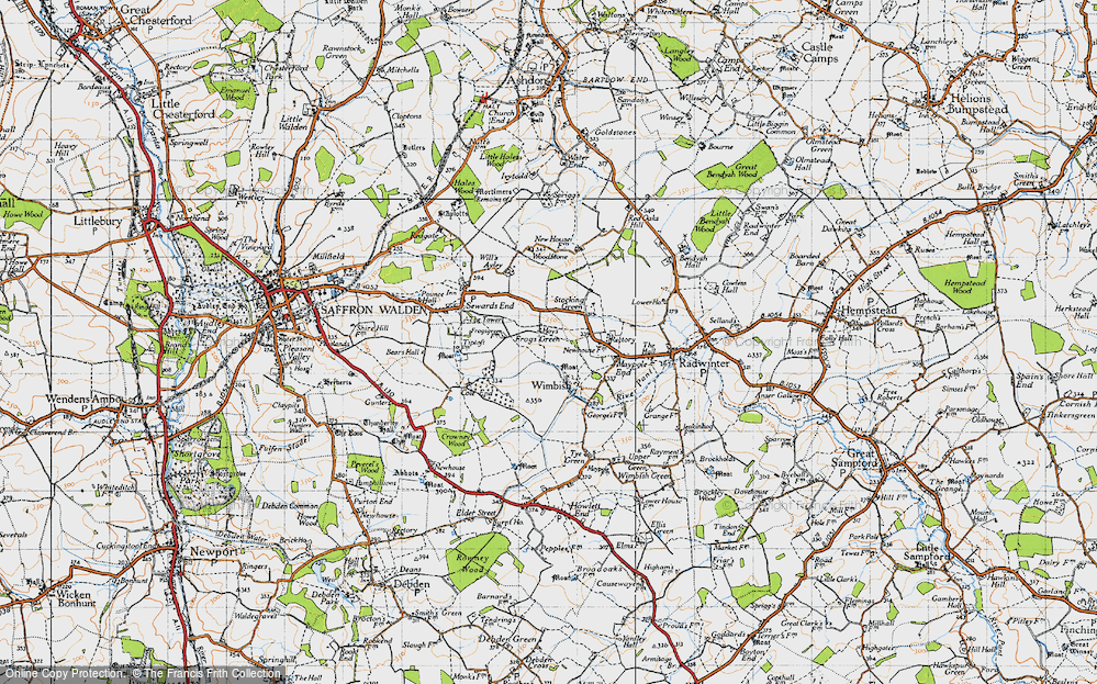Old Map of Frogs' Green, 1946 in 1946