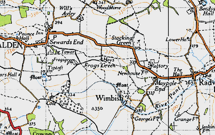 Old map of Frogs' Green in 1946