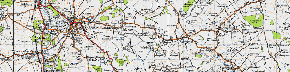 Old map of Frogs' Green in 1946