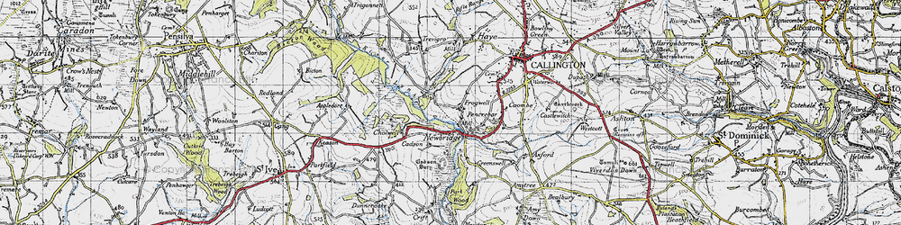 Old map of Frogwell in 1946