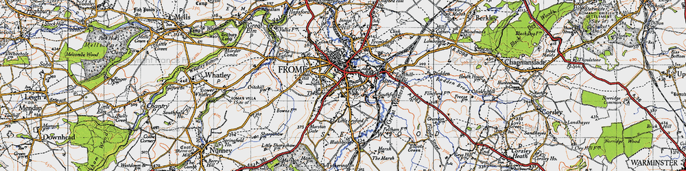 Old map of Frome in 1946