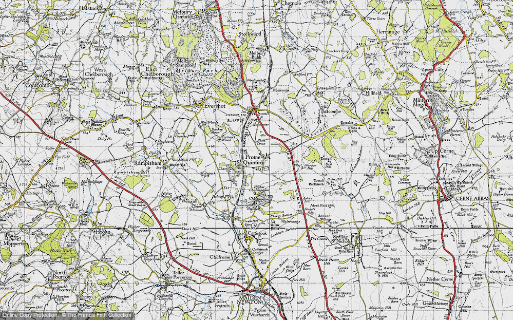 Old Maps of Frome St Quintin, Dorset - Francis Frith