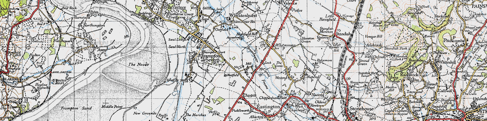 Old map of Fromebridge in 1946