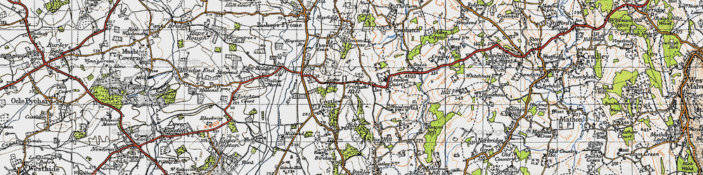 Old map of Fromes Hill in 1947