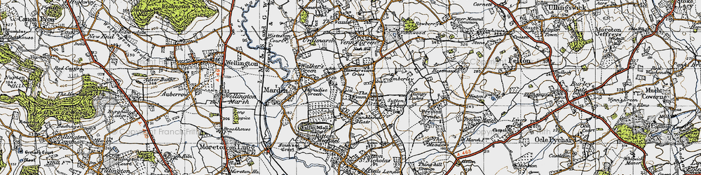 Old map of Fromington in 1947