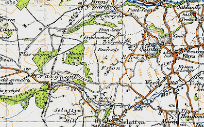 Old map of Fron in 1947
