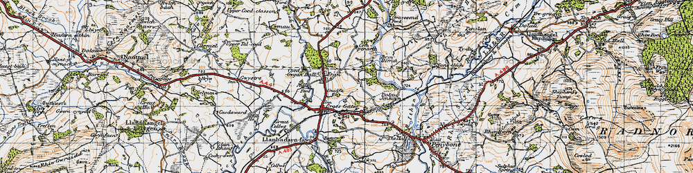 Old map of Brynhoveth in 1947