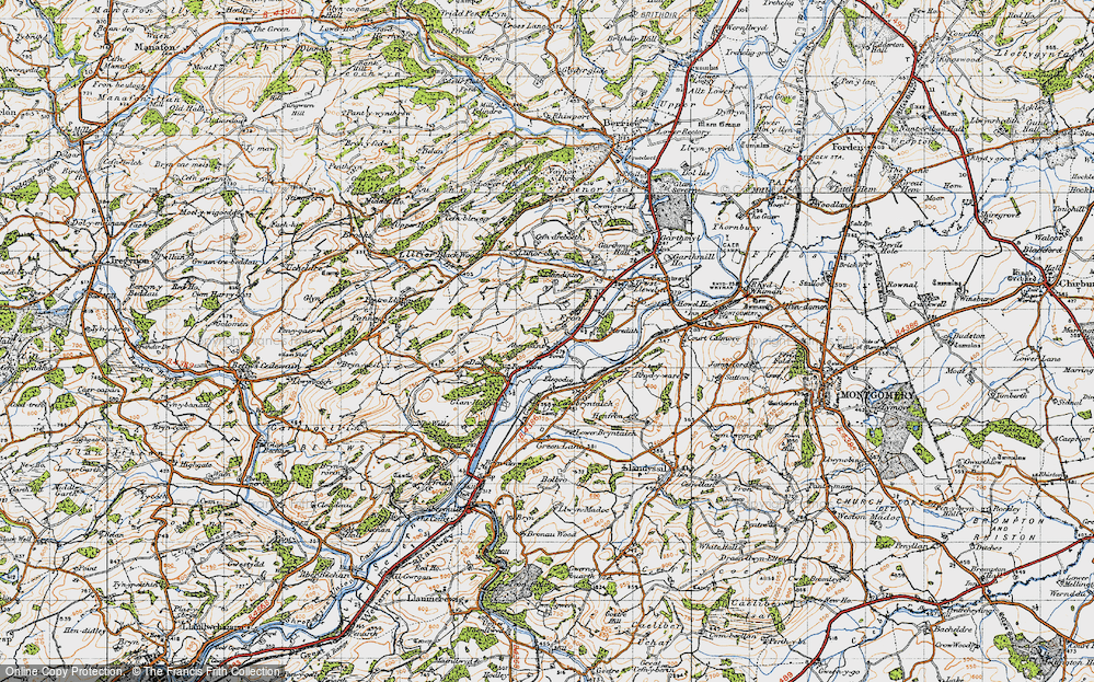 Old Map of Fron, 1947 in 1947