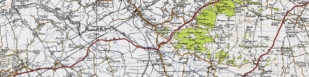 Old map of Frost Hill in 1946