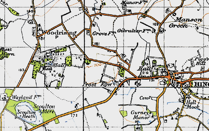 Old map of Frost Row in 1946