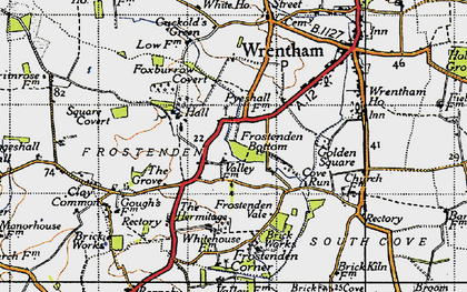 Old map of Frostenden in 1946