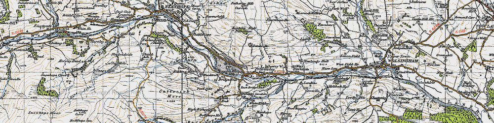 Old map of Frosterley in 1947