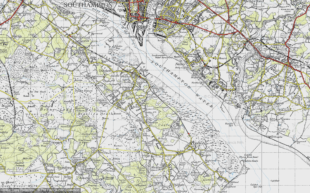 Old Map of Frostlane, 1945 in 1945
