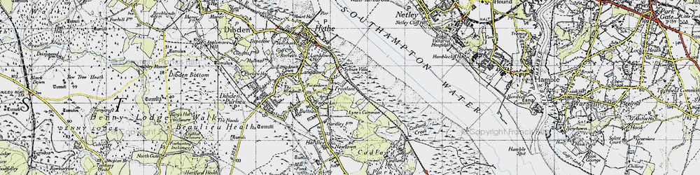 Old map of Frostlane in 1945