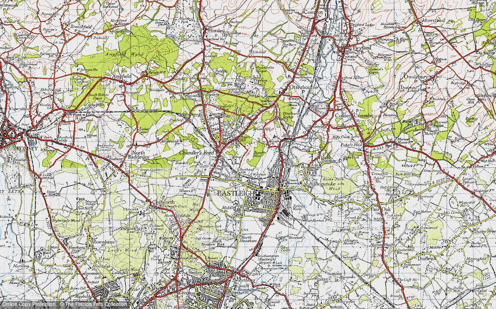 Old Map of Fryern Hill, 1945 in 1945
